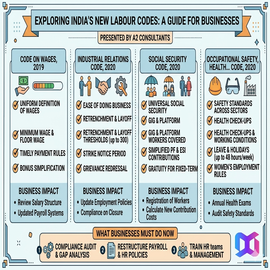 Indias New Labour Codes Explained: Key Changes, Compliance Impact & What Businesses Must Know