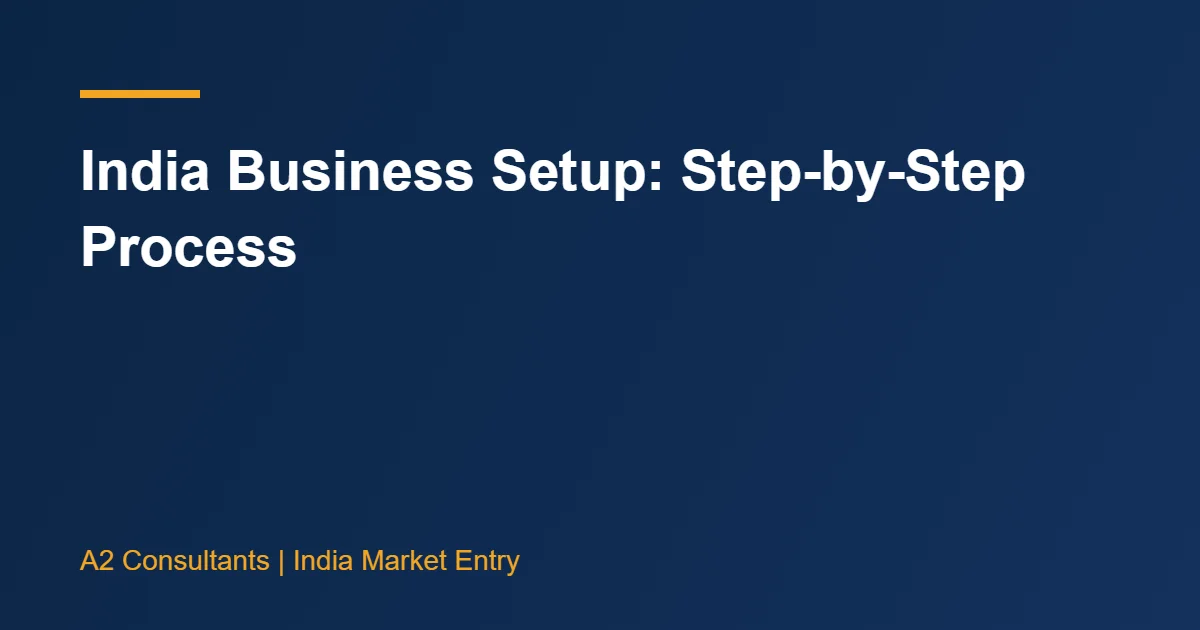 India Business Setup: Step-by-Step Process